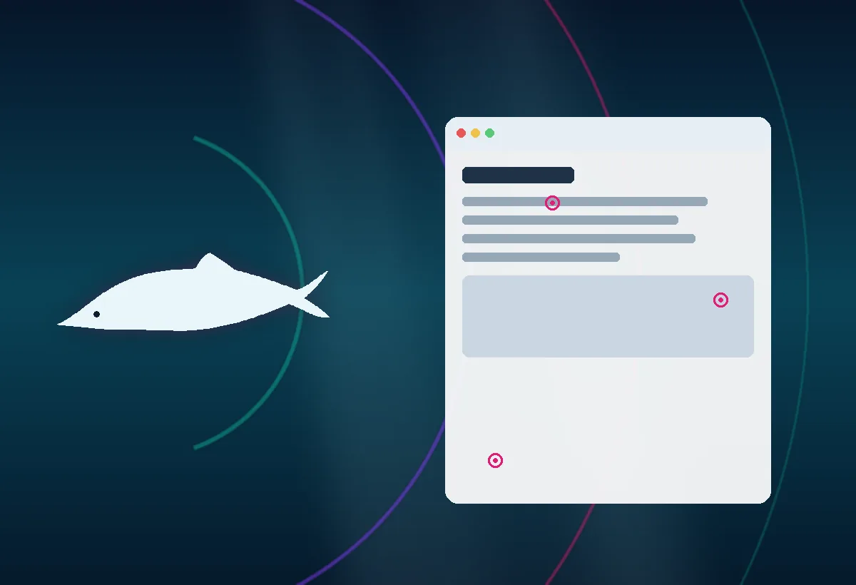A booster delfin echolokációval, hangimpulzusokkal pásztázza a weboldalt és megjelöli a hibákat
